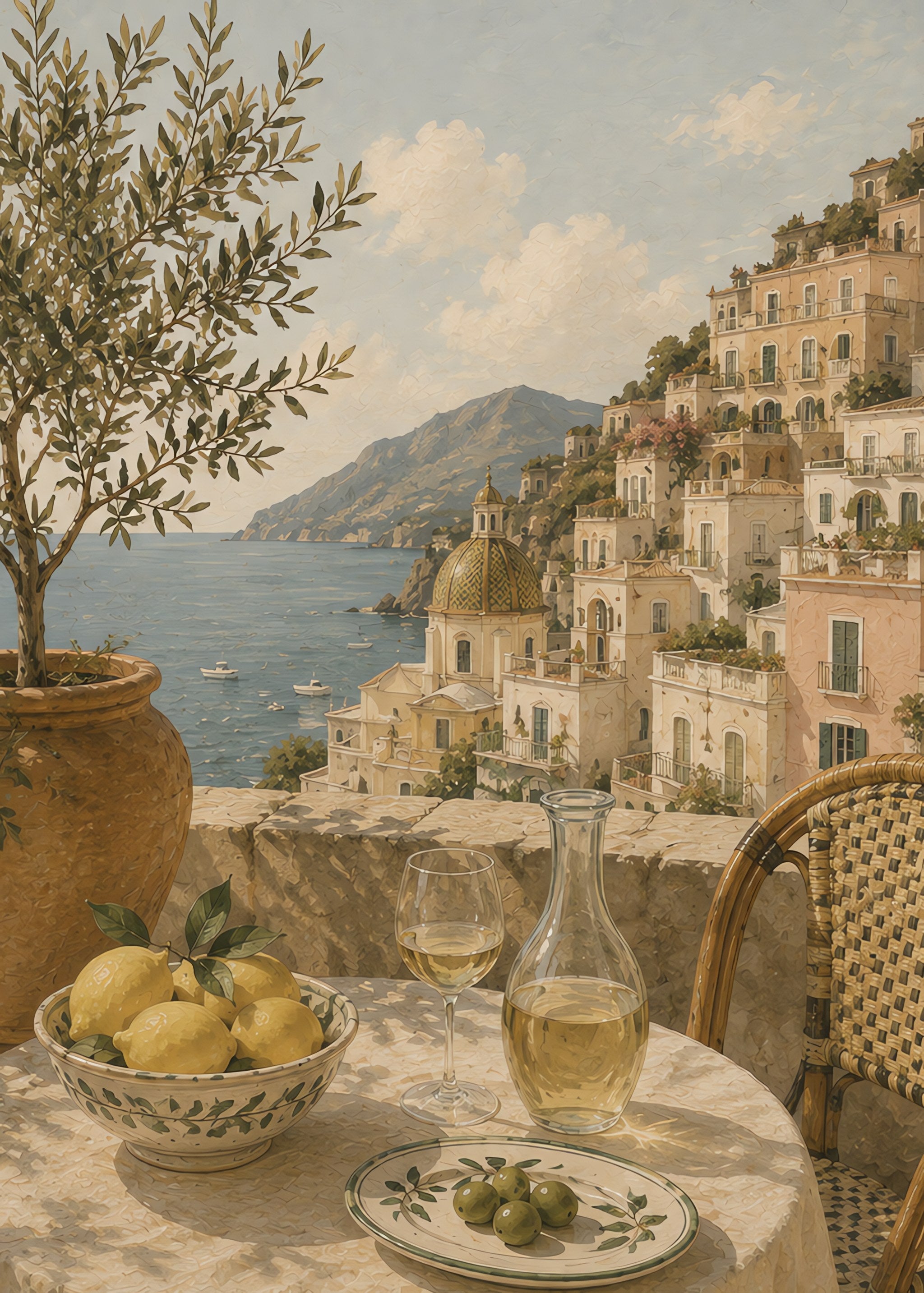 amalfi aperitivo, flat artwork