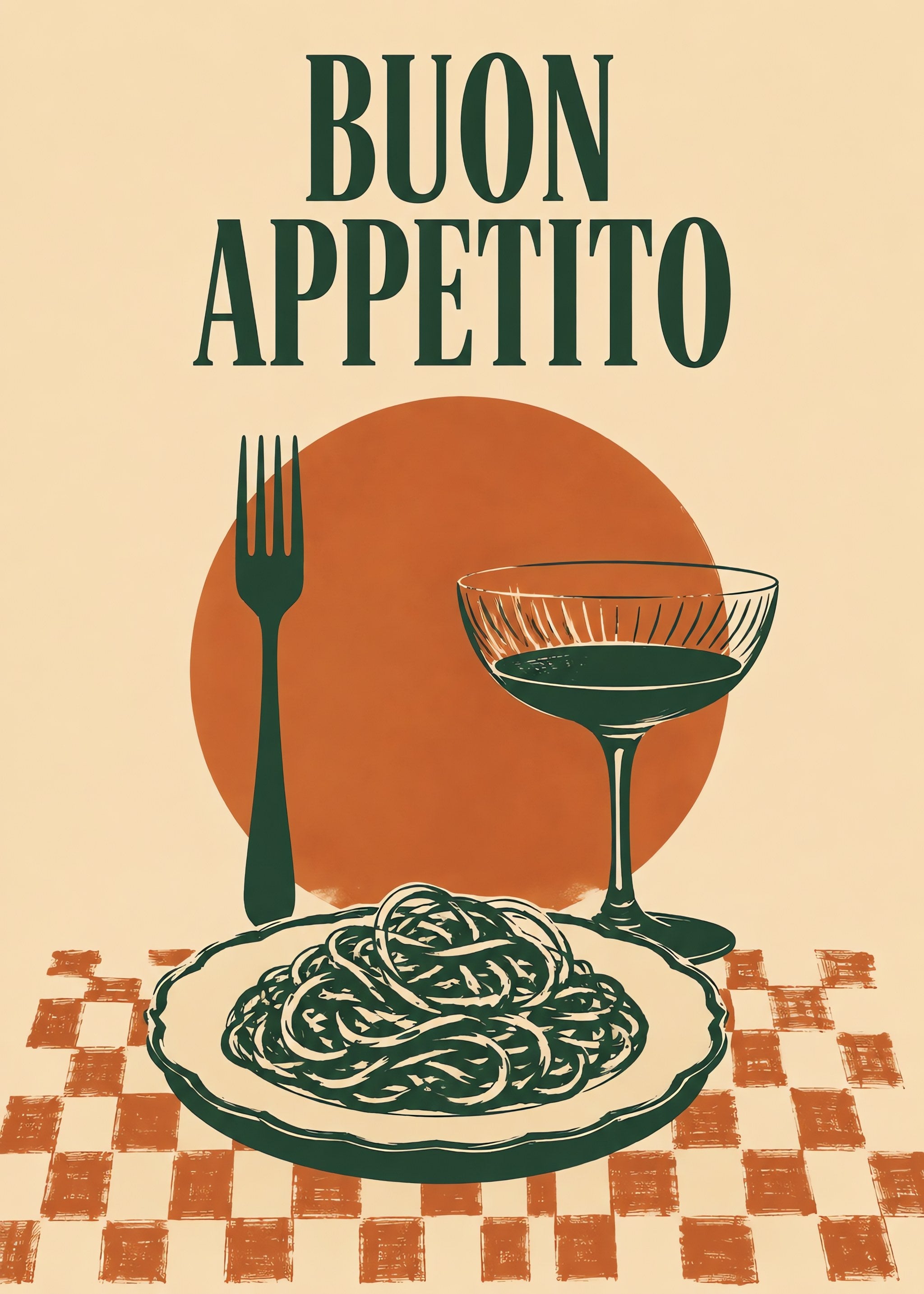 Buon Appetito Table, flat artwork