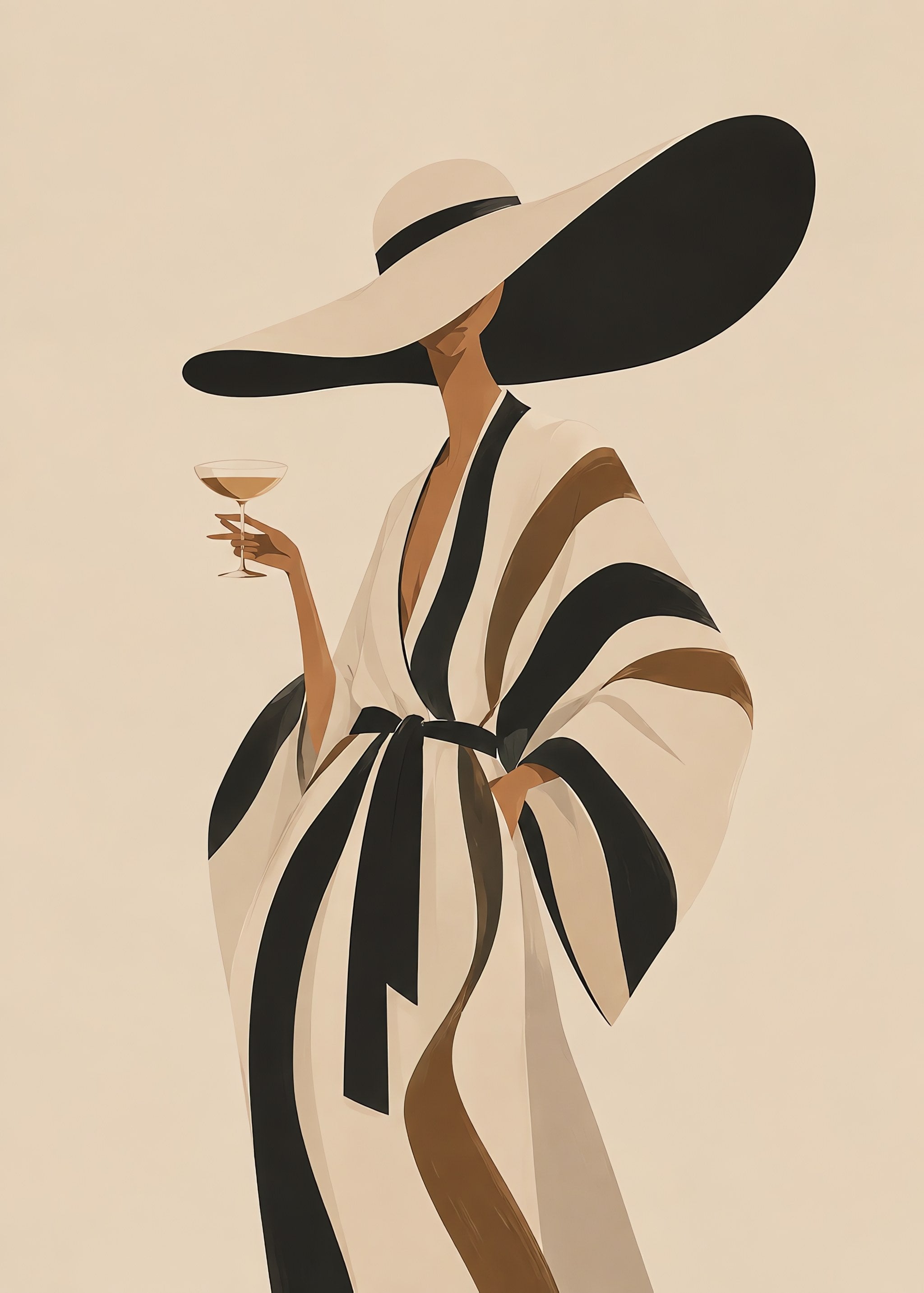 Champagne Afternoon Elegance, flat artwork