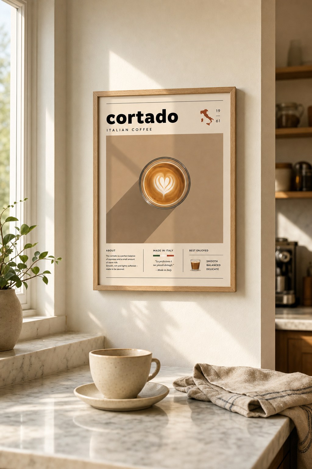 Cortado Morning Ritual, styled interior