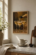Golden Champagne Toast, styled interior