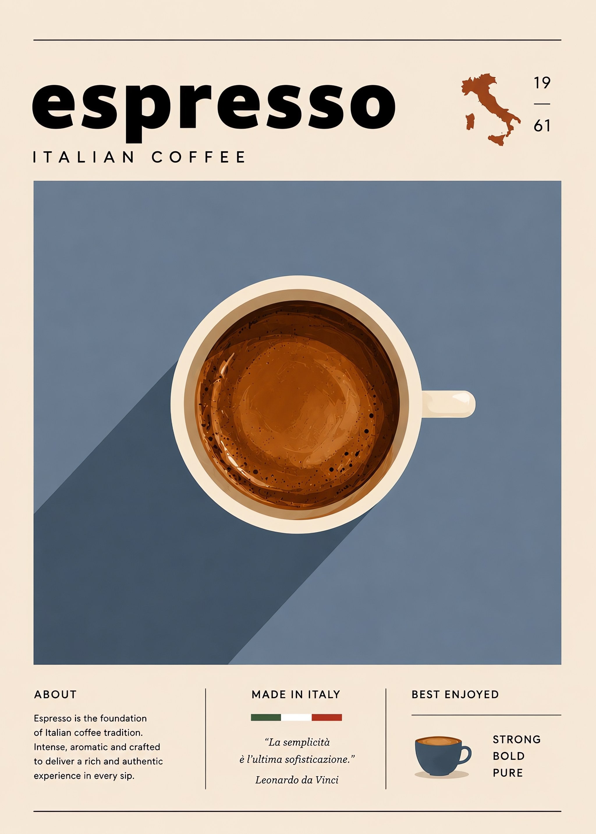 Italian Espresso Moment, flat artwork