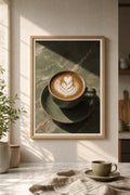 latte on marble, styled interior