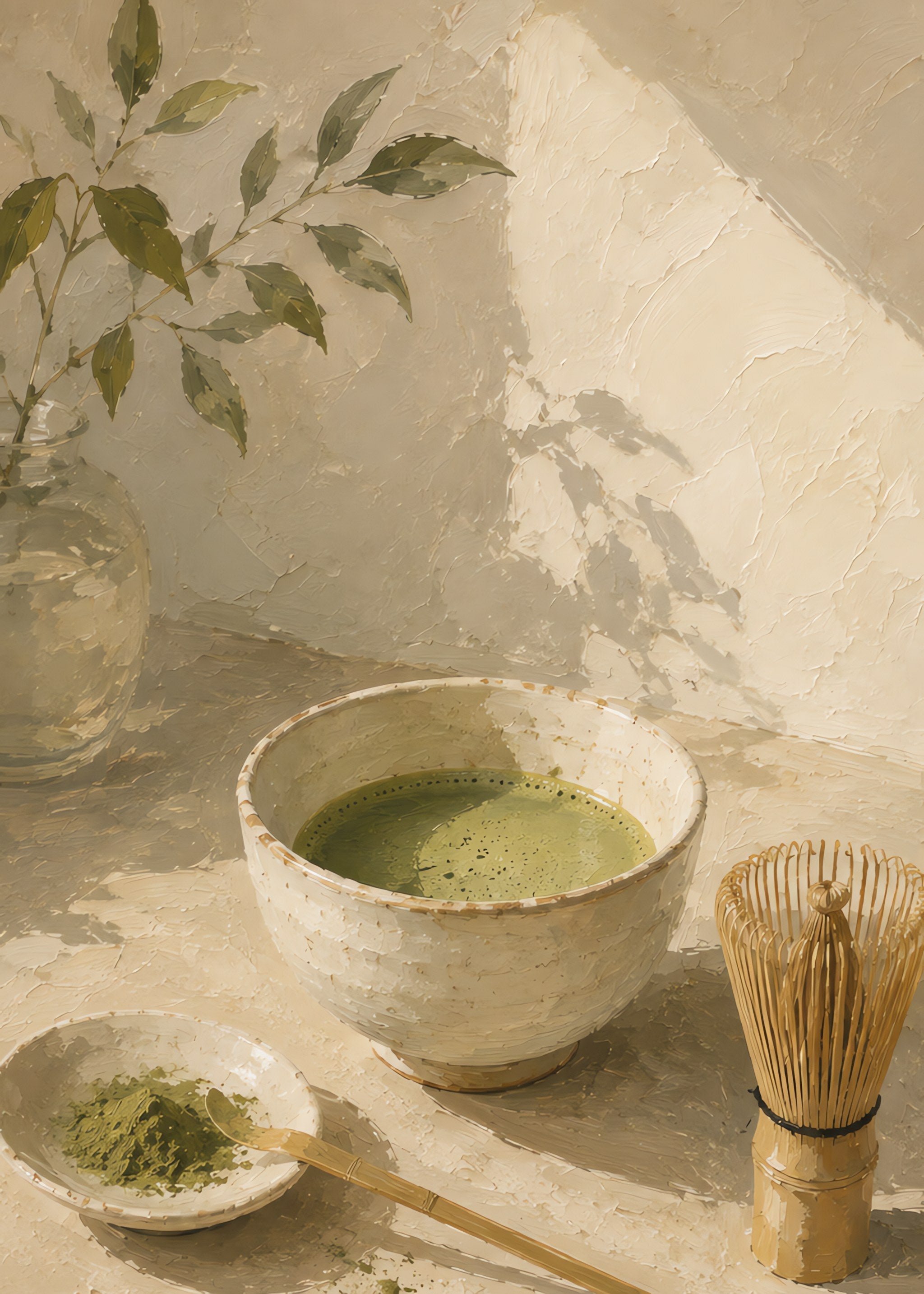 Matcha in Oils, flat artwork