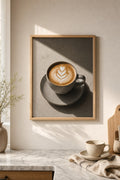 morning latte, styled interior