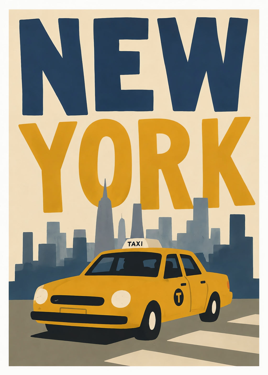 New York Taxi, flat artwork