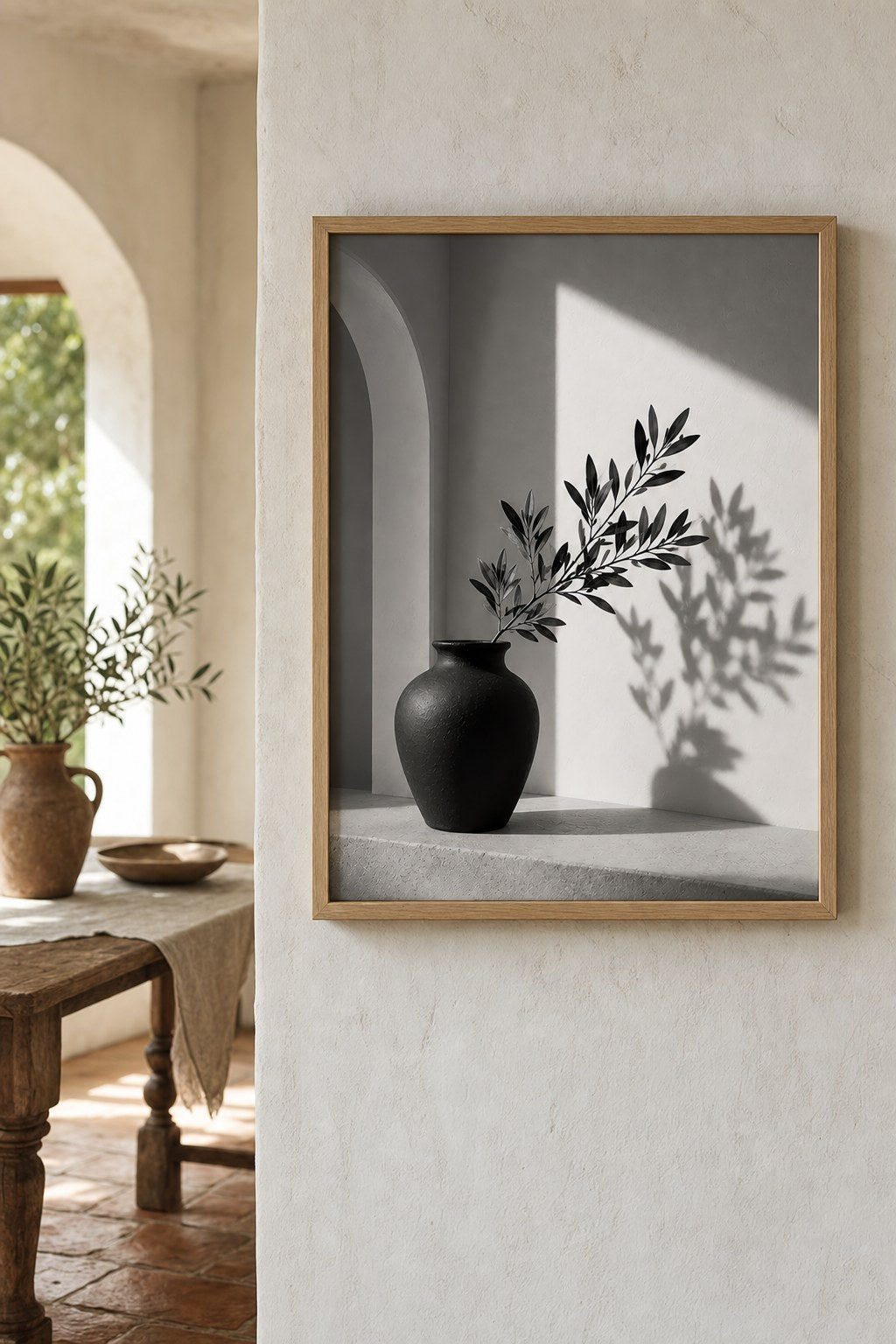 Olive Branch in Monochrome, styled interior