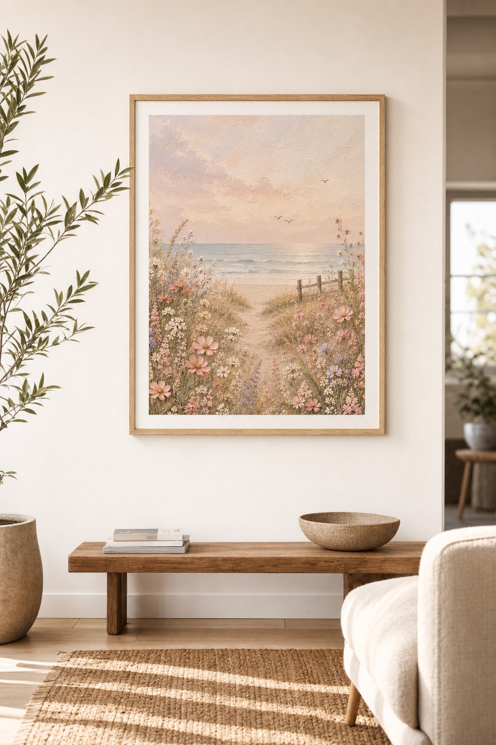path to the sea, styled interior