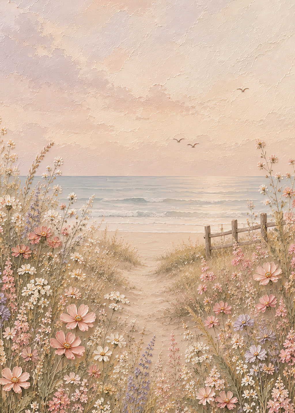 path to the sea, flat artwork