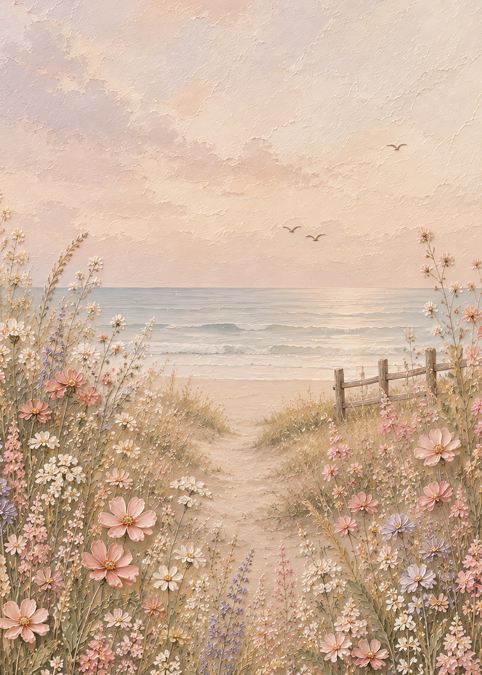 path to the sea, flat artwork