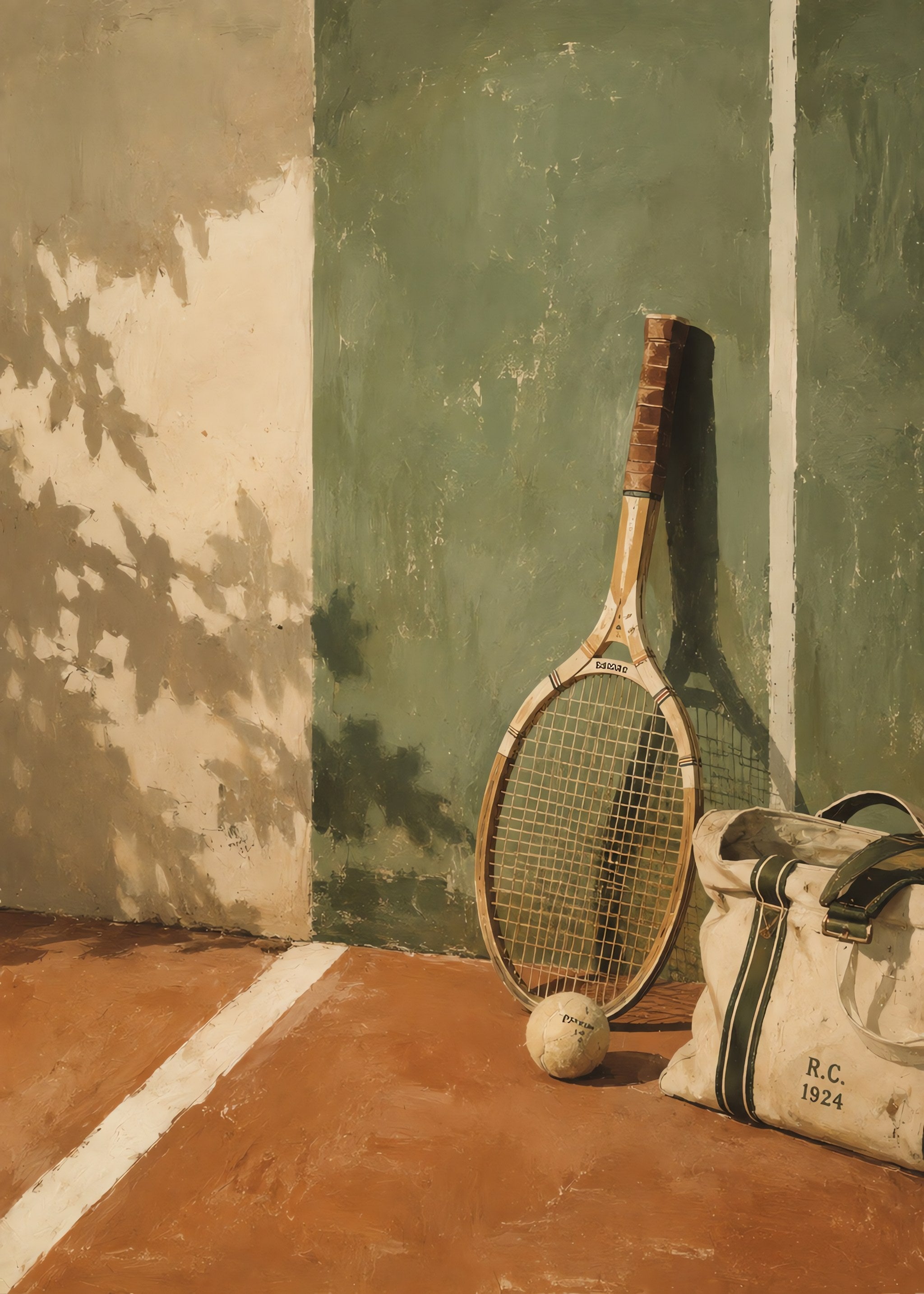 Quiet Court Afternoon, flat artwork