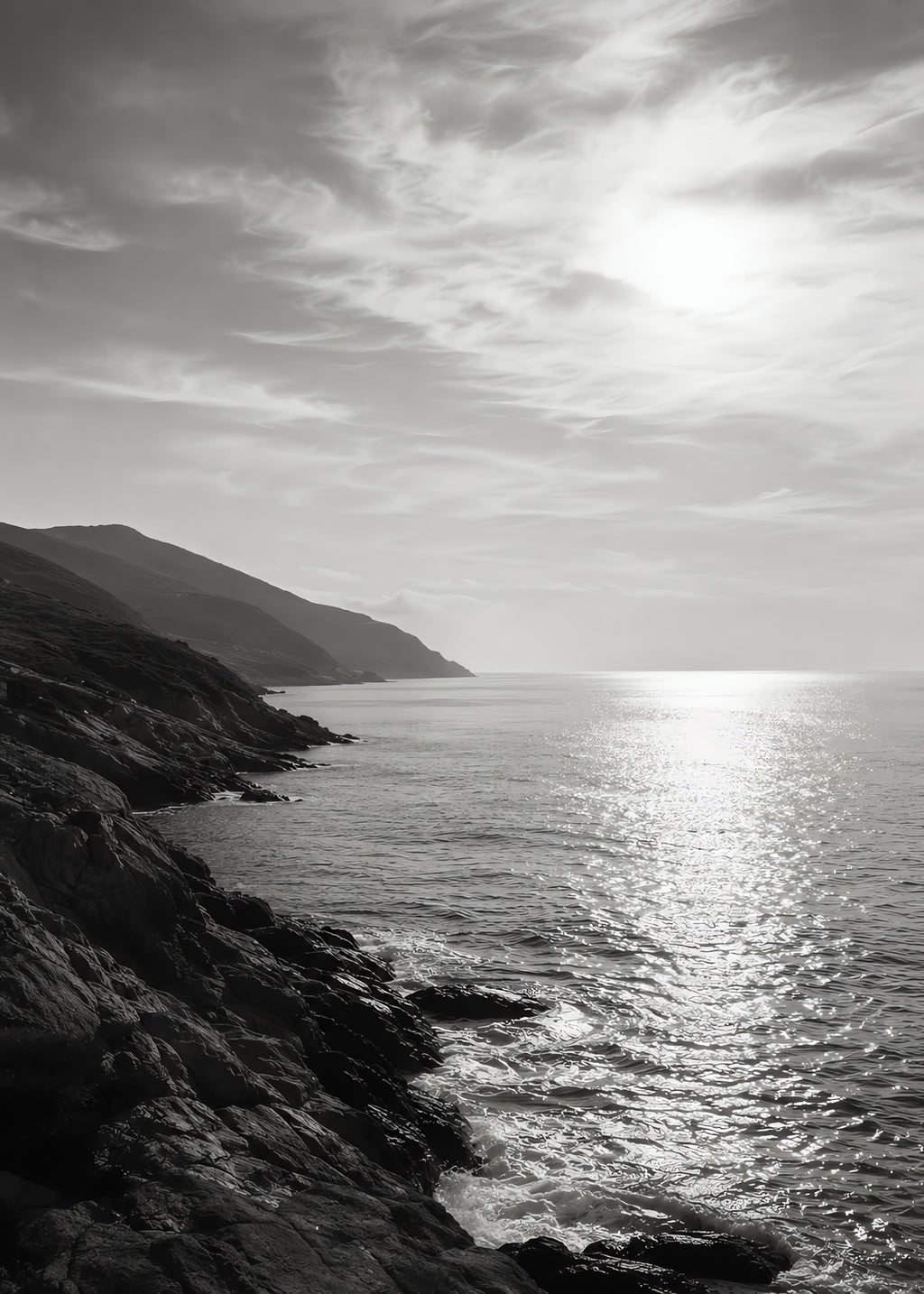 Silver Coastal Light, flat artwork