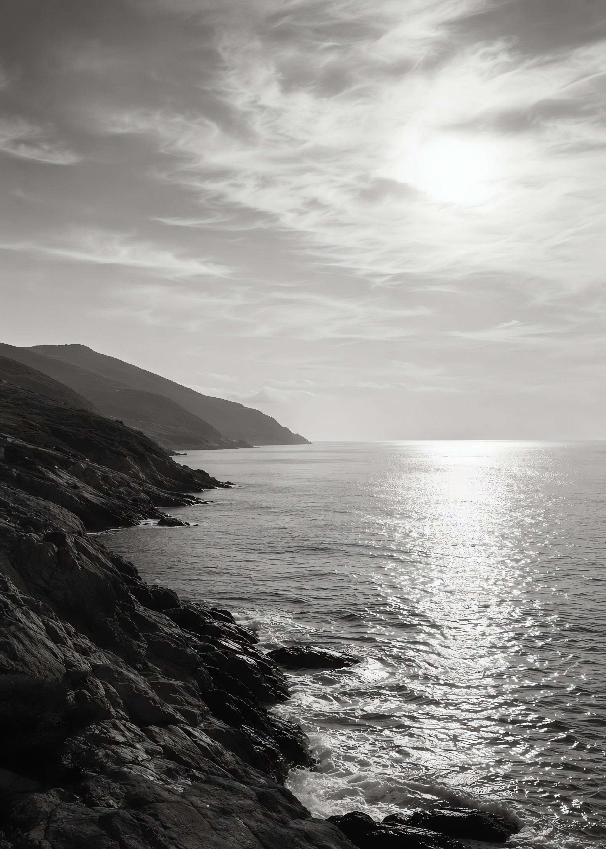 Silver Coastal Light, flat artwork