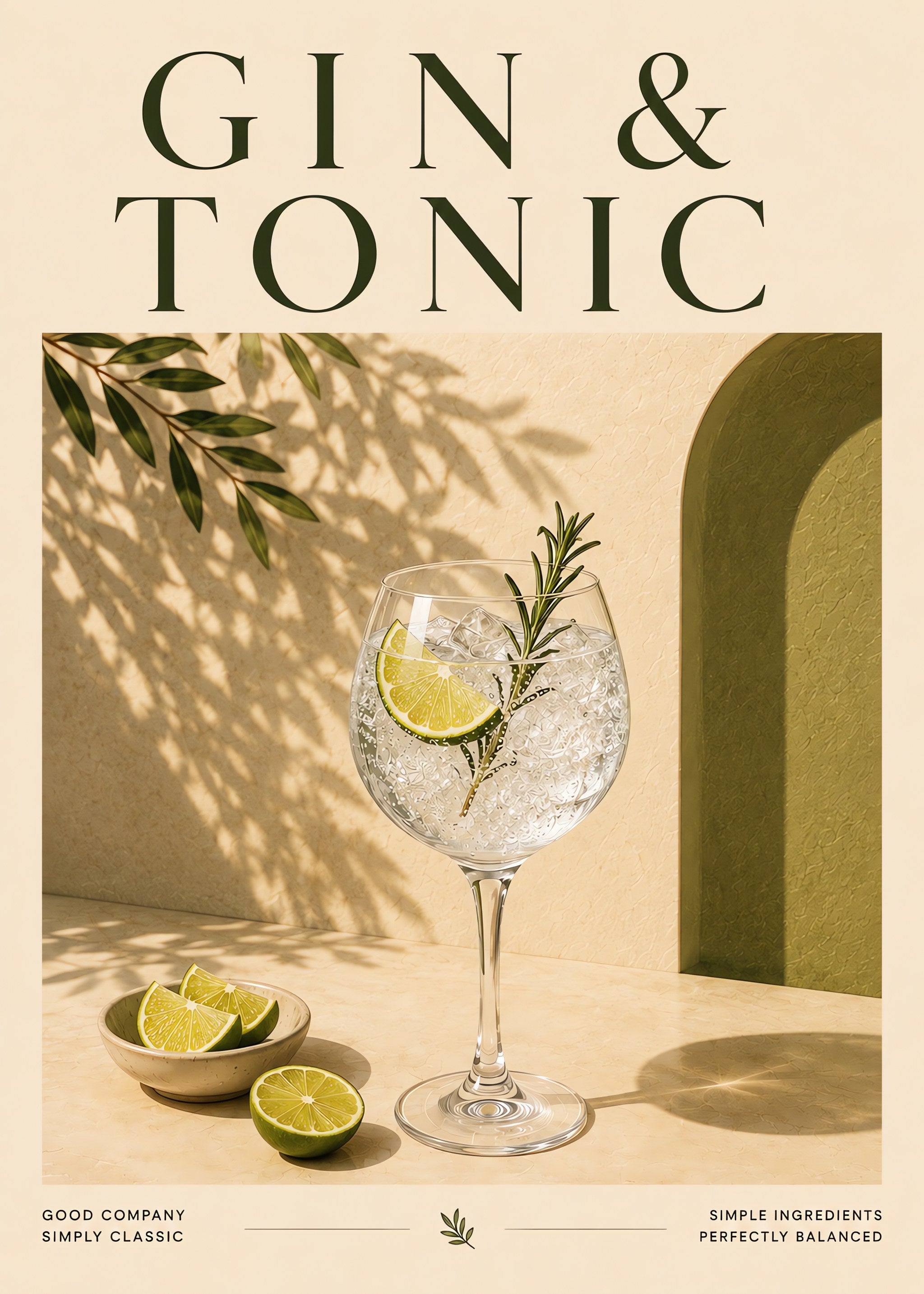 Sunlit Gin Tonic, flat artwork