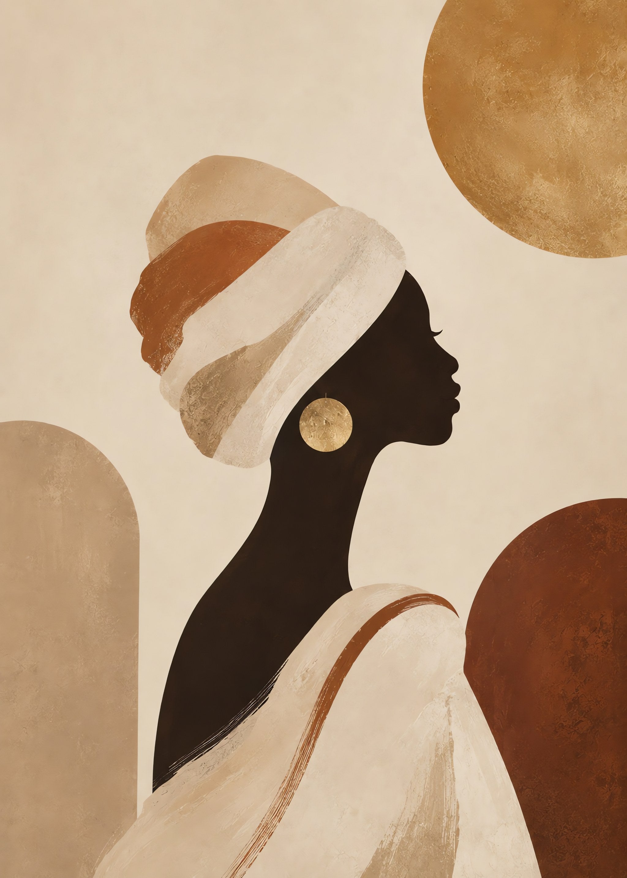 Sunlit Grace Portrait, flat artwork