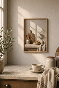 Sunlit Kitchen Stillness, styled interior