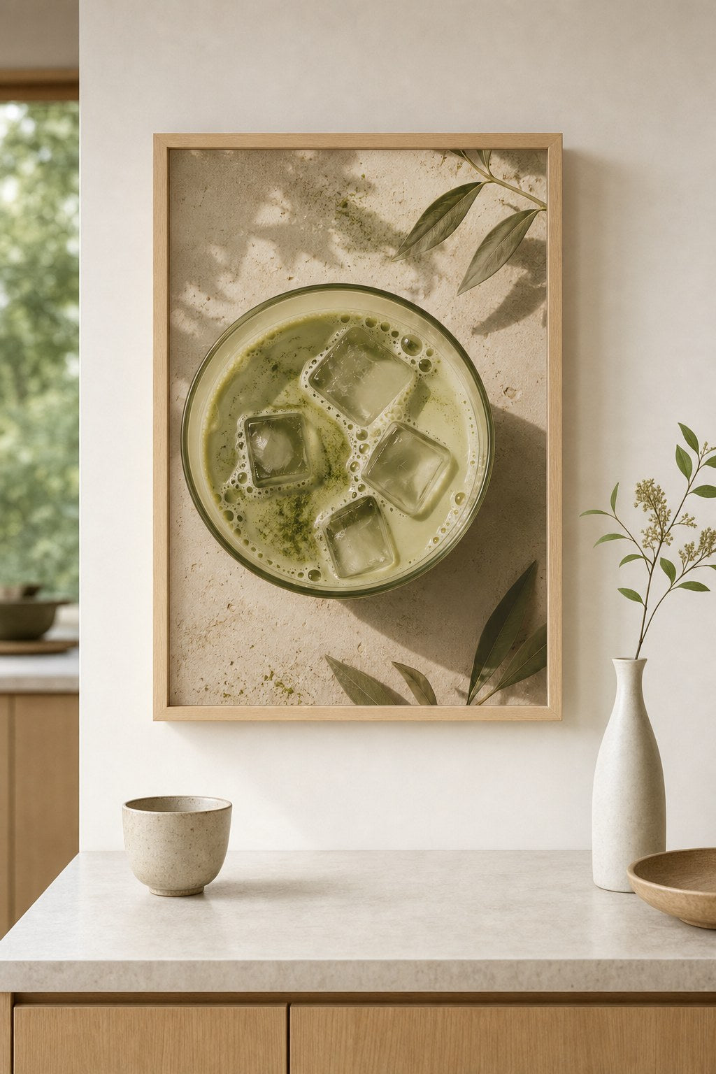 sunlit matcha, styled interior