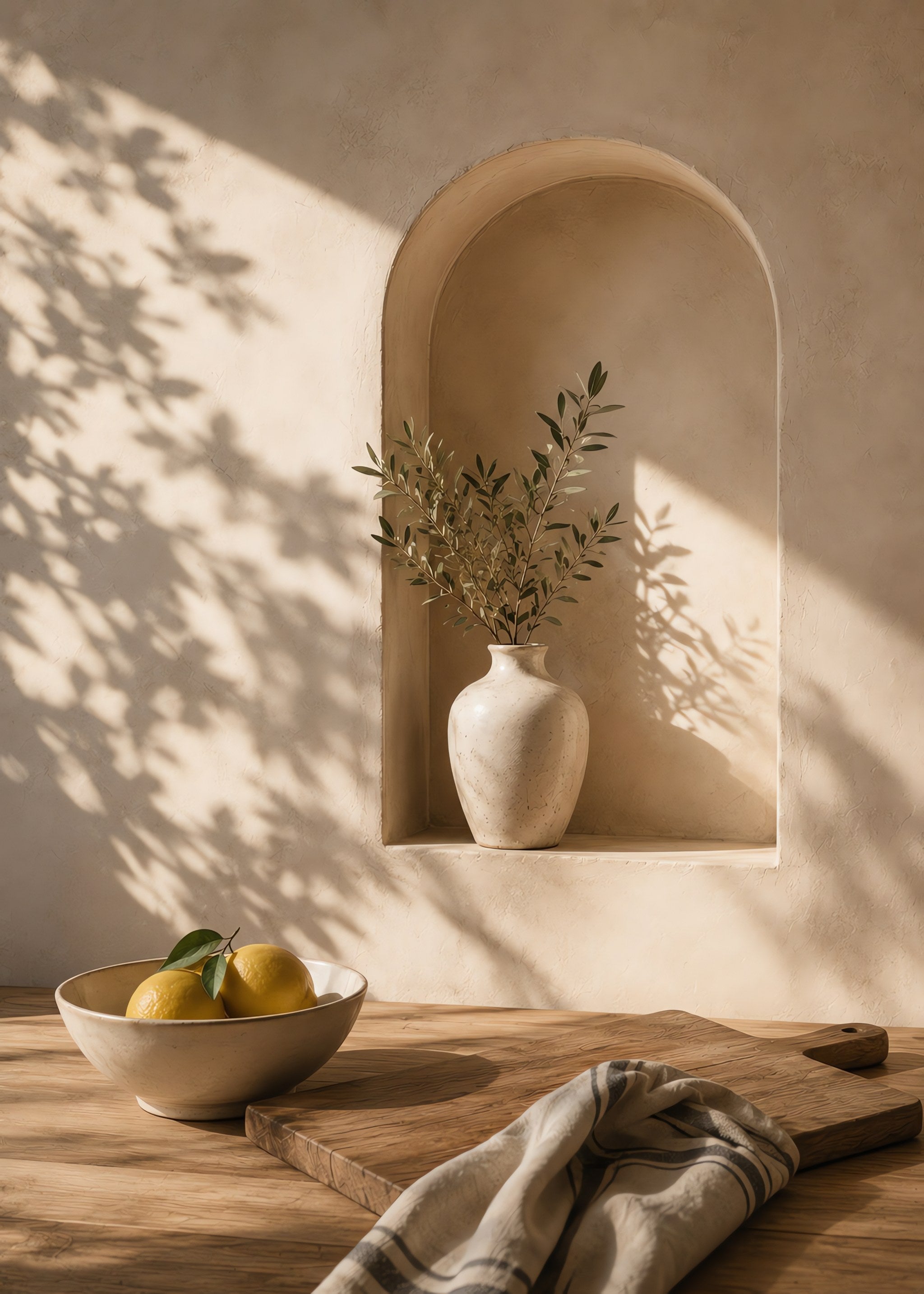 Sunlit Olive Niche, flat artwork