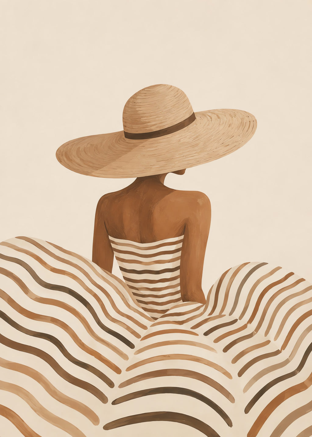 Sunlit Summer Recline, flat artwork