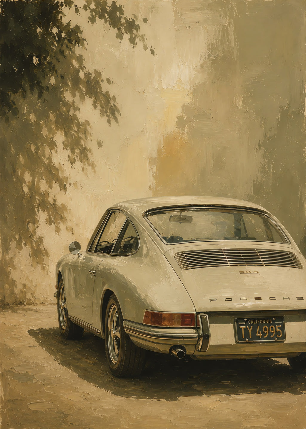 Sunlit Sunday Drive, flat artwork