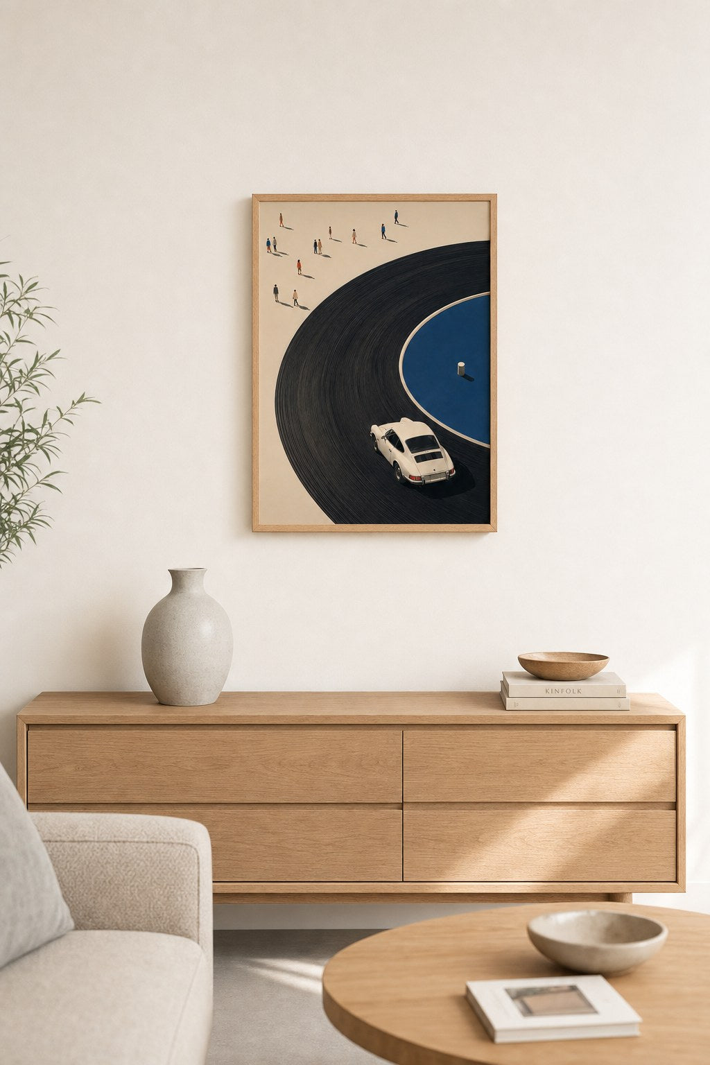 Vinyl Road Reverie, styled interior