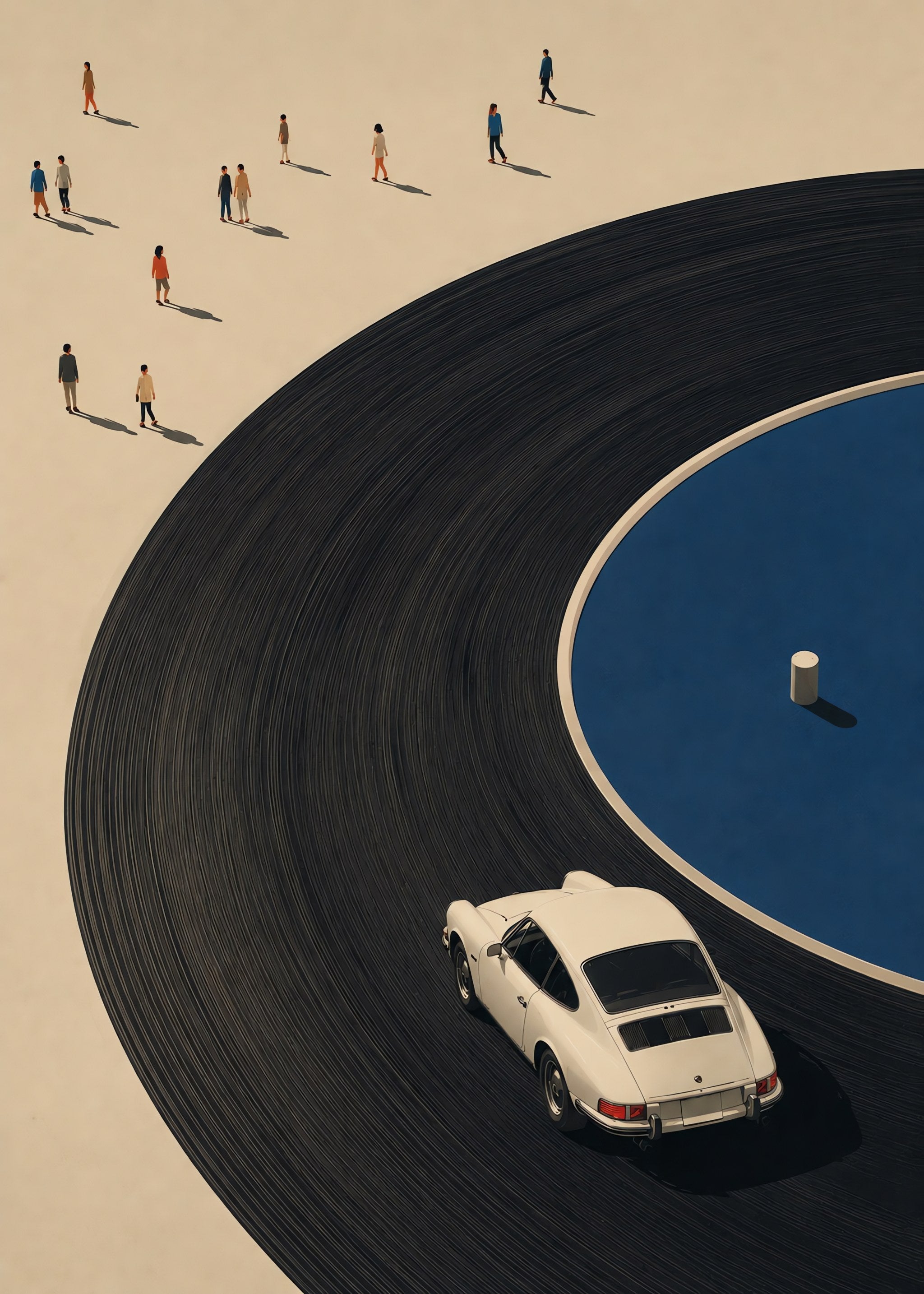 Vinyl Road Reverie, flat artwork